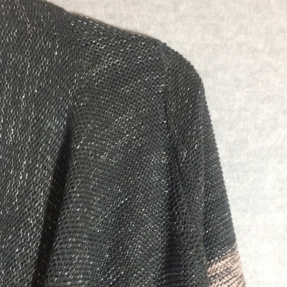 KNOX ROSE Boho Bohemian Festival Waterfall Cardigan Metallic Threads w/Fringe - Picture 7 of 16